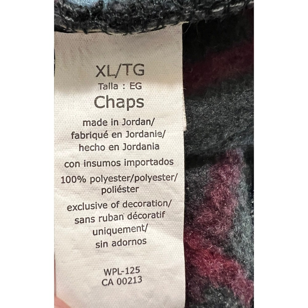Chaps Men's 1/4 Snap Fleece Pullover Gray Size XL - Picture 6 of 7